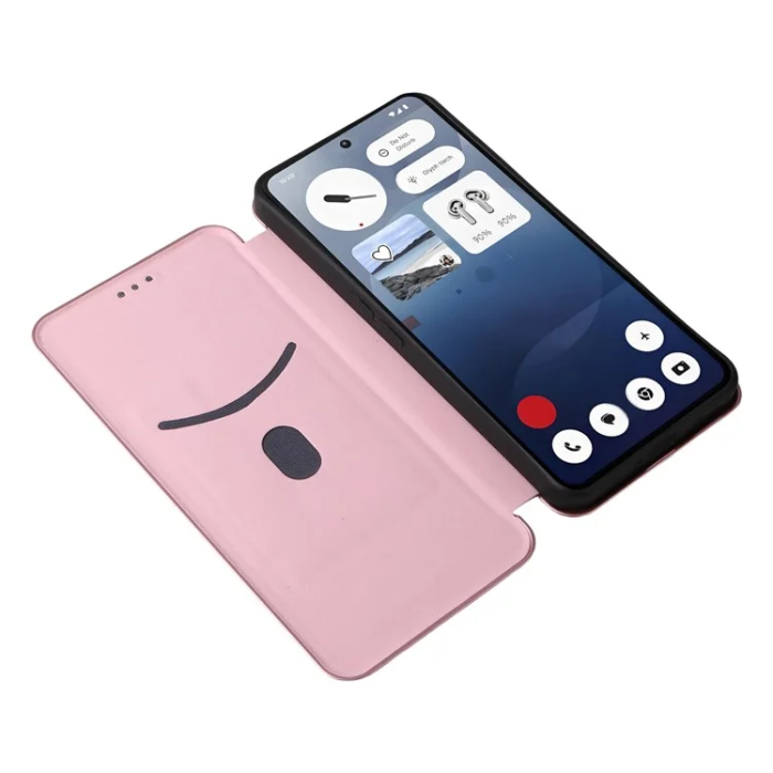 A-One Brand - Nothing Phone (3a) Plånboksfodral Läder Carbon Fiber
