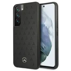 Mercedes - Mercedes L&auml;der Stars Pattern Skal Galaxy S22 Plus - Svart
