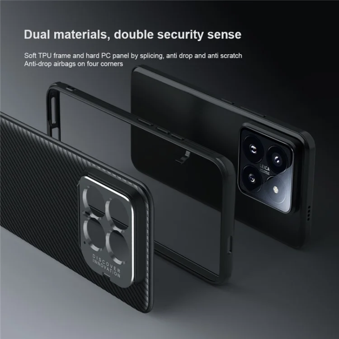 Nillkin - Nillkin Xiaomi 14 Mobilskal CamShield Prop Kickstand - Svart