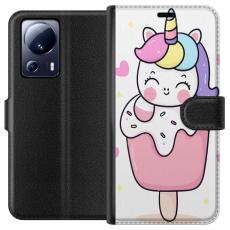 iSecrets - Pl&aring;nboksfodral till Xiaomi 13 Lite med Glad enh&ouml;rning