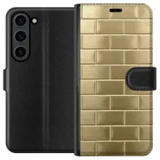 Gustaf - Pl&aring;nboksfodral till Samsung Galaxy S24+ med Gyllene Murstenar