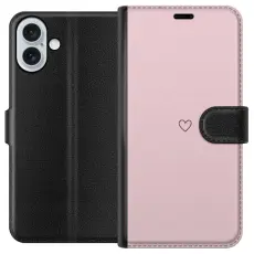 Gustaf - Pl&aring;nboksfodral till Apple iPhone 16 Plus med Litet Hj&auml;rta