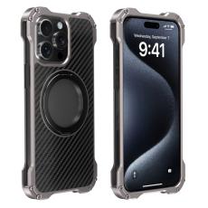 R-JUST - R-JUST RJ-51 Mobilskal till iPhone 15 Pro Aluminium Legering Svart