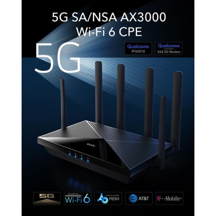 CUDY - CUDY 5G Router P5 Rel 16 AX3000 Gigabit Dual-SIM