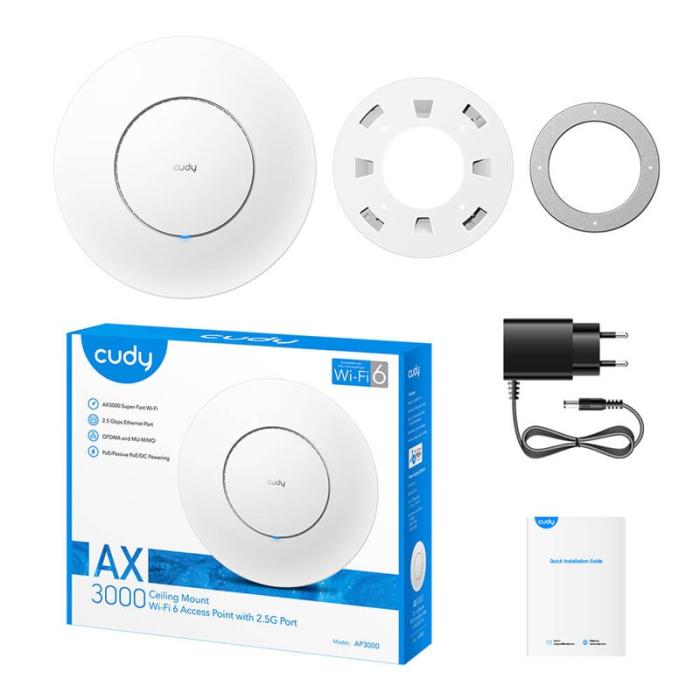 CUDY - CUDY Access Point AP3000 AX3000 Gigabit PoE Mesh