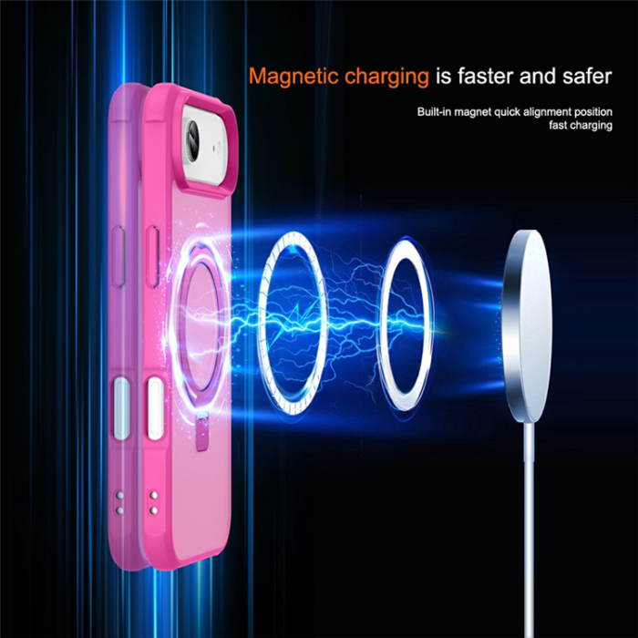 A-One Brand - iPhone 17 Air Mobilskal MagSafe TPU+PC Kickstand - Rosé