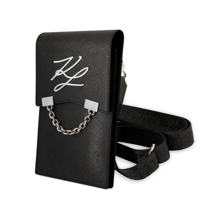 UTGATT1 - Karl Lagerfeld Halsbandsfodral Autograph Chain - Svart