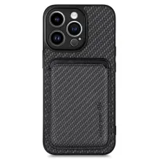 Taltech - iPhone 15 Pro Max Mobilskal Korthållare Detachable - Svart