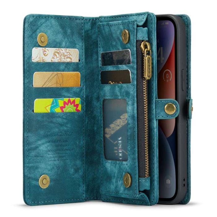 Caseme - CASEME 008 Mobilskal för iPhone 13 6.1 tum - Blå TPU + KonstLäder