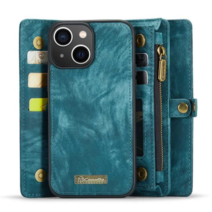 Caseme - CASEME 008 Mobilskal för iPhone 13 6.1 tum - Blå TPU + KonstLäder