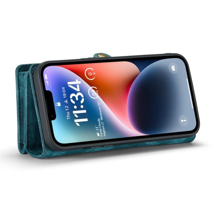 Caseme - CASEME 008 Mobilskal för iPhone 13 6.1 tum - Blå TPU + KonstLäder