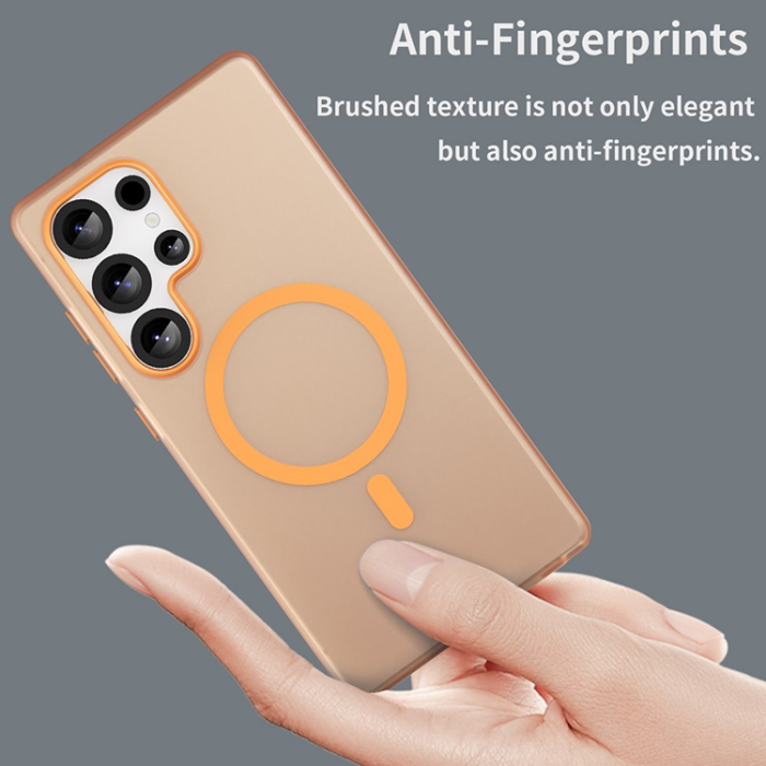 A-One Brand - Galaxy S25 Ultra Mobilskal MagSafe Slim Matte - Orange