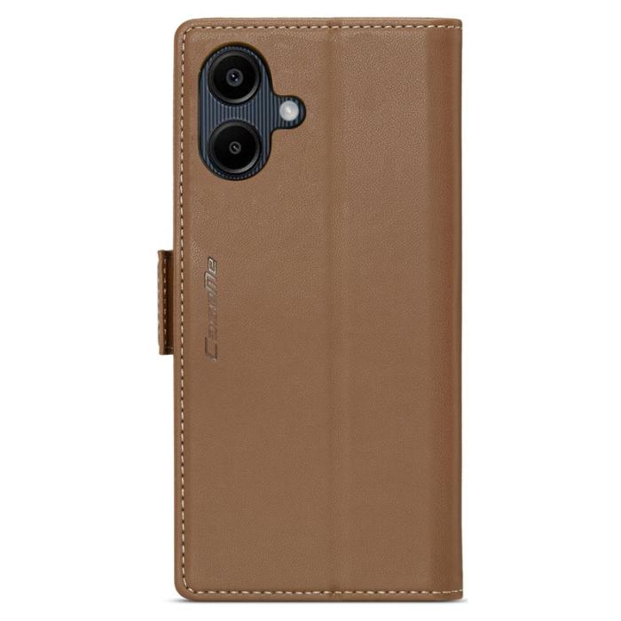 Caseme - CASEME Plånboksfodral Konstläder för Samsung Galaxy A06 4G - Brun