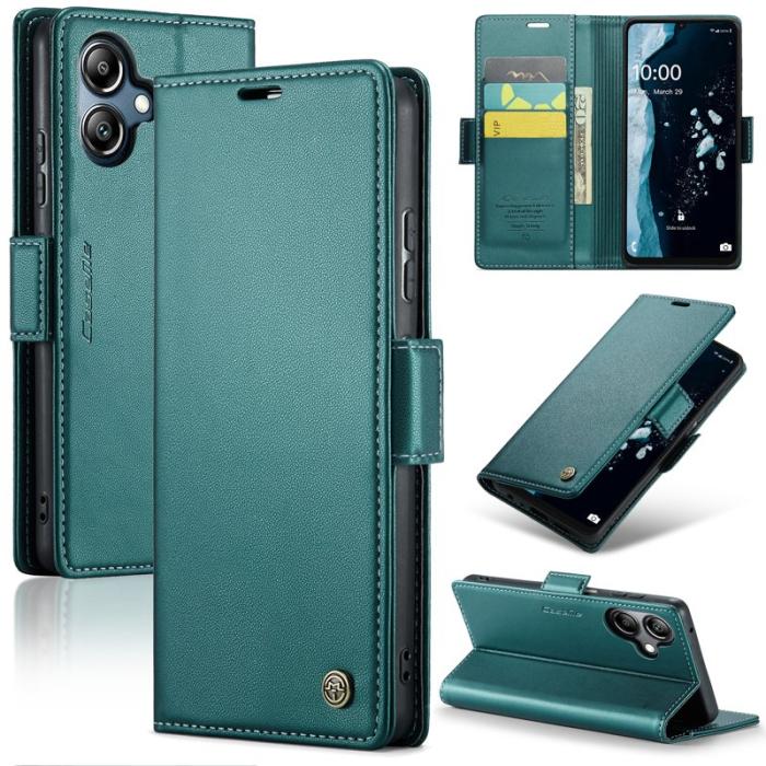 Caseme - CASEME Plånboksfodral Konstläder för Samsung Galaxy A06 4G - Grön