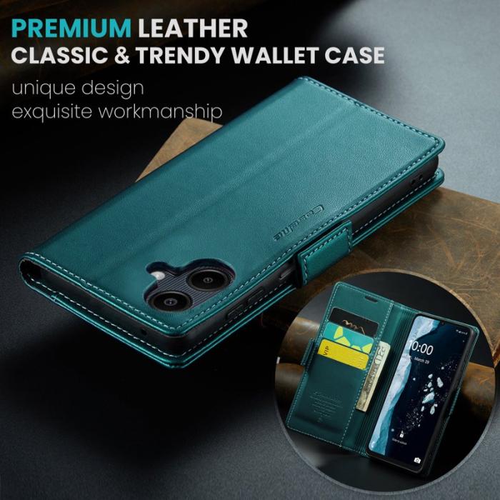 Caseme - CASEME Plånboksfodral Konstläder för Samsung Galaxy A06 4G - Grön