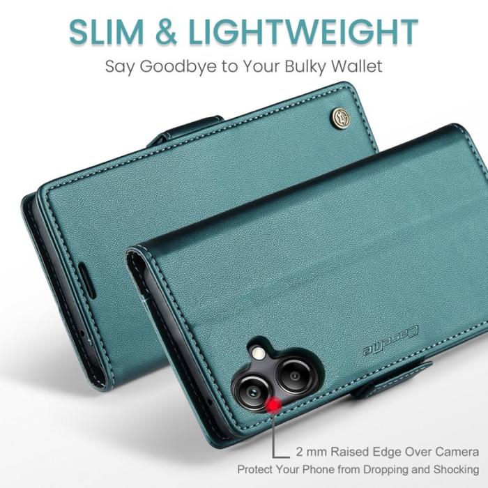 Caseme - CASEME Plånboksfodral Konstläder för Samsung Galaxy A06 4G - Grön