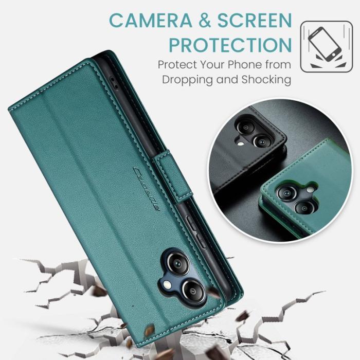 Caseme - CASEME Plånboksfodral Konstläder för Samsung Galaxy A06 4G - Grön