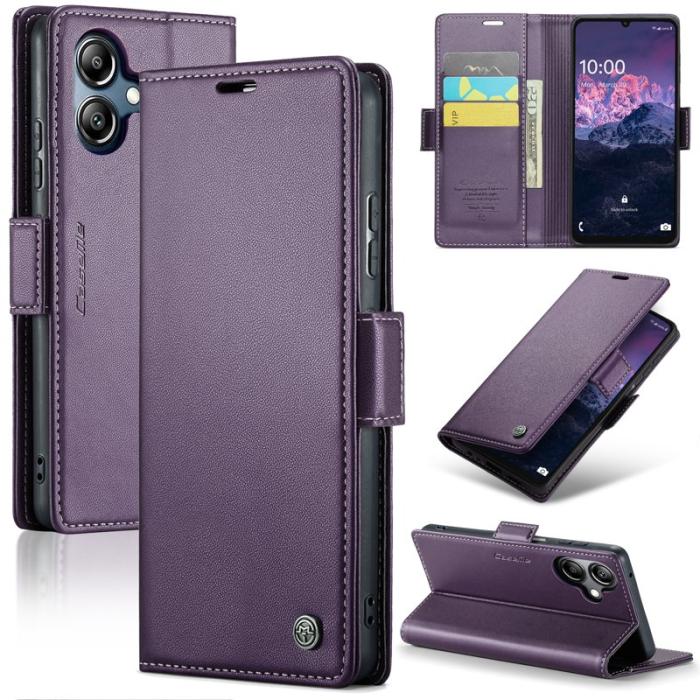 Caseme - CASEME Plånboksfodral Konstläder för Samsung Galaxy A06 4G - Lila