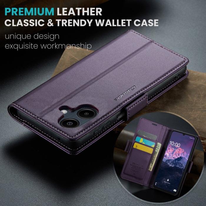 Caseme - CASEME Plånboksfodral Konstläder för Samsung Galaxy A06 4G - Lila