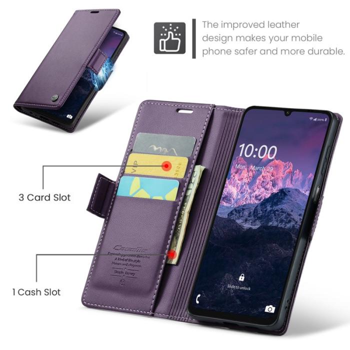 Caseme - CASEME Plånboksfodral Konstläder för Samsung Galaxy A06 4G - Lila