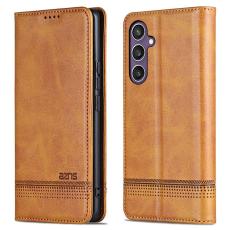 AZNS - AZNS Samsung Galaxy A36 5G Pl&aring;nboksfodral Konstl&auml;der - Brun