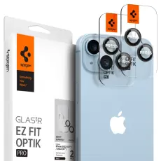 Spigen - Spigen [2-PACK] iPhone 14/14 Plus Kameralinsskydd i H&auml;rdat Glas Optik Pro