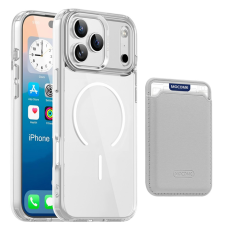 A-One Brand - iPhone 17 Pro Mobilskal MagSafe med Korthållare - Transparent