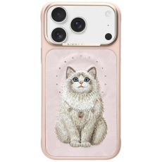NIMMY - Nimmy Mobilskal F&ouml;r iPhone 17 Pro MagSafe Lucky Fashion Cat - Rosa