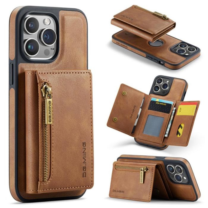 DG.MING - DG.MING M5 Series Mobilskal till iPhone 16 Pro Konstläder Magnetiskt Brun