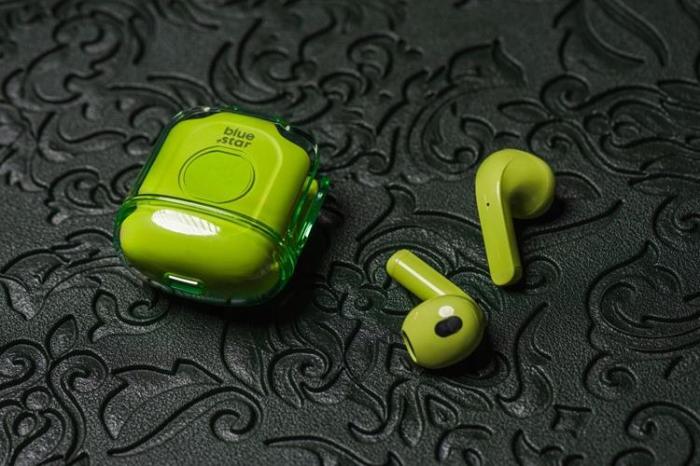Blue Star - Blue Star Trådlösa In-Ear Hörlurar TWS Fi22 - Grön