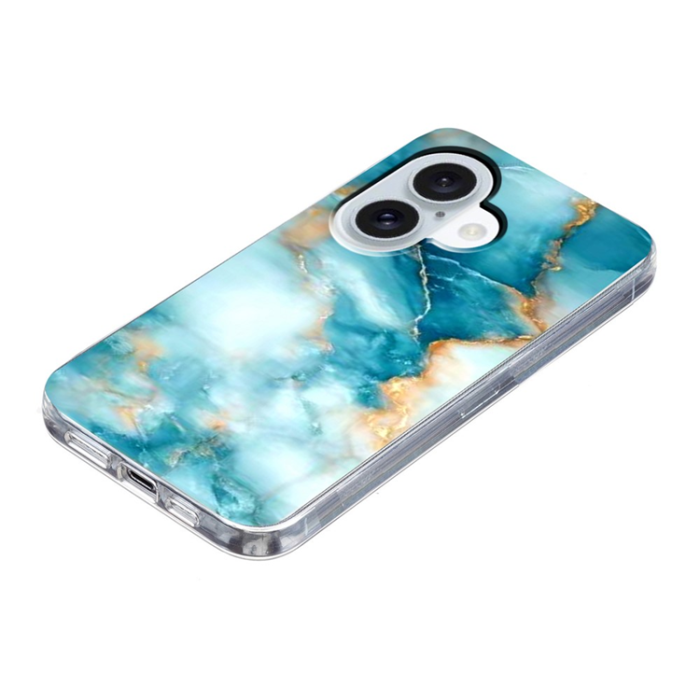 A-One Brand - iPhone 17 Mobilskal Marble Pattern Printing Soft - Blå