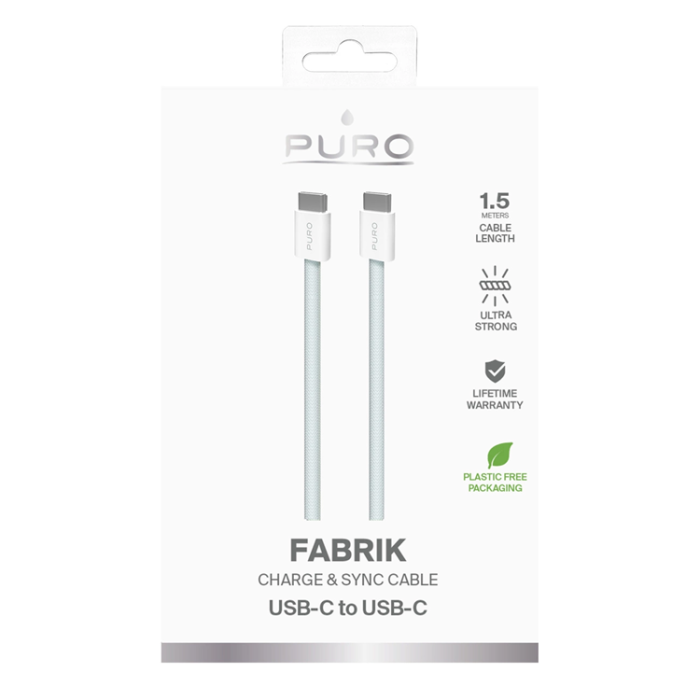 Puro - Puro USB-C Till USB-C Kabel 1.5m Fabrik - Blå
