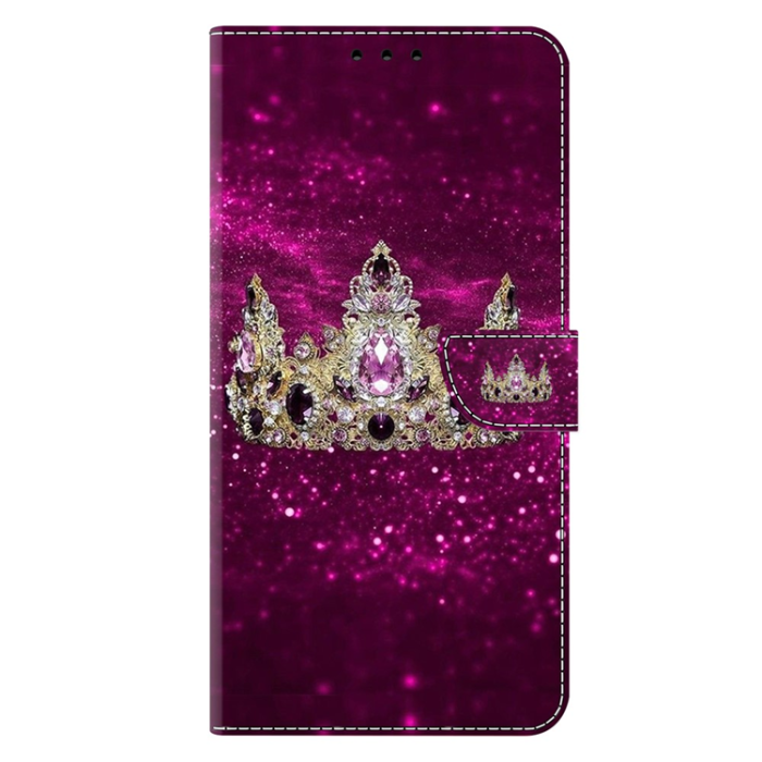 A-One Brand - Galaxy A17 5G Plånboksfodral Pattern Printing - Lila Diamond Crown