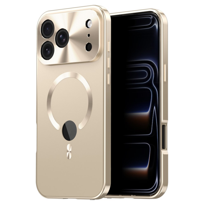 A-One Brand - iPhone 17 Pro Mobilskal MagSafe med Skärmskydd - Guld