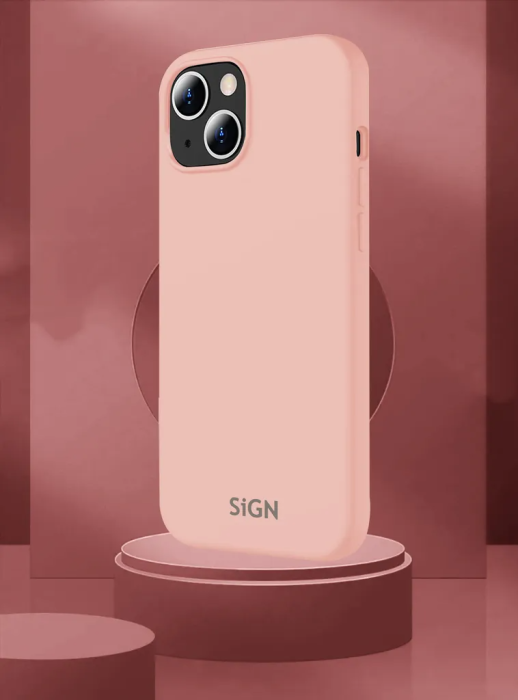 SiGN - SiGN iPhone 15 Mobilskal Liquid Silikon - Rosa