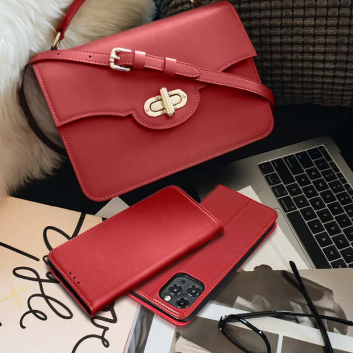 A-One Brand - Galaxy S25 Edge Plånboksfodral Smart Pro - Burgundy