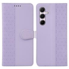 OEM - Samsung Galaxy S26 Skal Magnetl&aring;s Fyrkl&ouml;ver &Auml;kta L&auml;der - Ljuslila