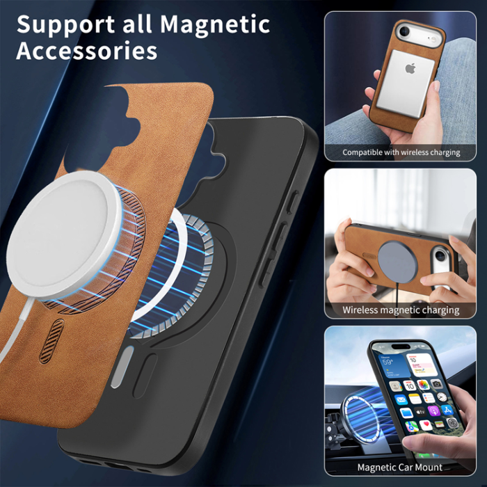 A-One Brand - iPhone Air Mobilskal MagSafe Skin-touch - Brun