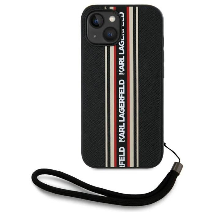 KARL LAGERFELD - Karl Lagerfeld iPhone 15 Mobilskal Athleisure Stripes Cord - Röd