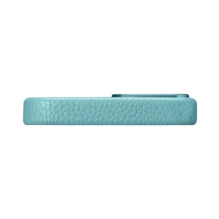 ICARER - iCarer iPhone 14 Pro Skal Magsafe Äkta Läder Litchi Premium - Grön