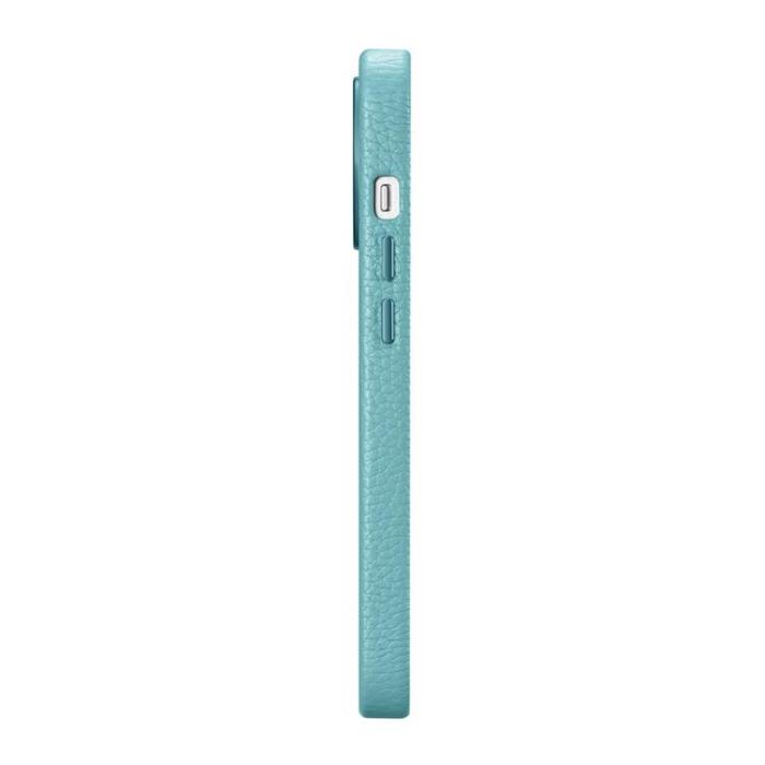 ICARER - iCarer iPhone 14 Pro Skal Magsafe Äkta Läder Litchi Premium - Grön
