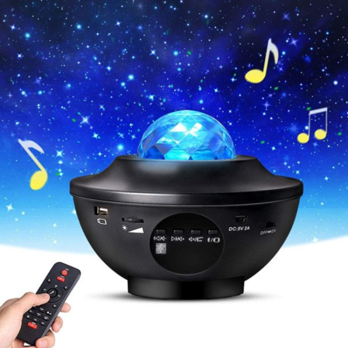 A-One Brand - Galaxylampa / Rymdlampa med inbyggd Bluetooth Högtalare