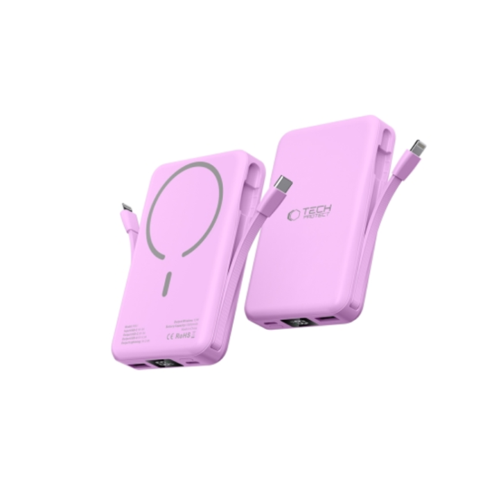 Tech-Protect - Tech Protect Powerbank Magsafe 10000mAh LifeMag - Lavender