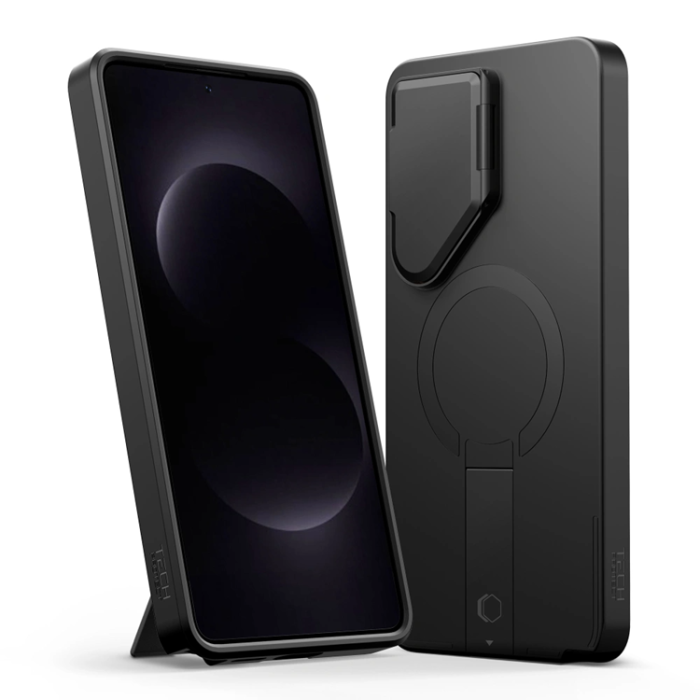 Tech-Protect - Tech-Protect Mobilskal För Galaxy S26 Ultra Magsafe Kevlar Aura - Svart/Orange