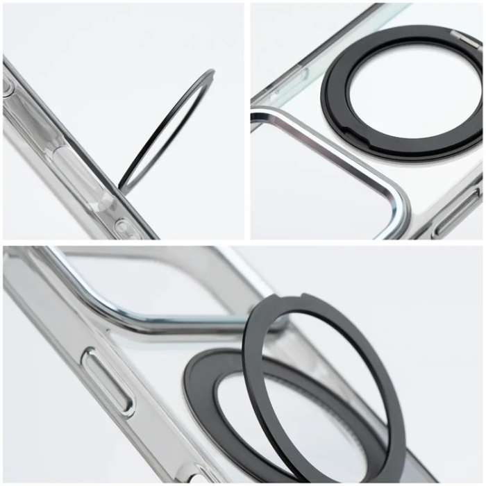 A-One Brand - Mobilskal Magafe iPhone 17 Pro Frame Circle med Stand - Svart