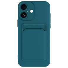 A-One Brand - iPhone 17 Mobilskal Korthållare TPU - Svartgrön