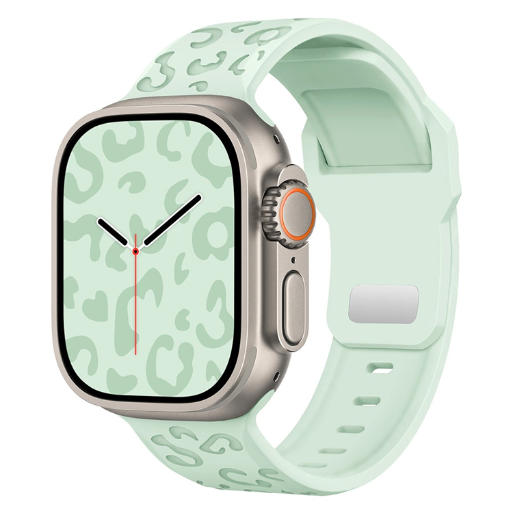 Apple Watch (38/40/41mm) Armband Leopard Texture - Grön | 5123 | AlltMobil