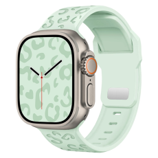 A-One Brand - Apple Watch (38/40/41mm) Armband Leopard Texture - Grön