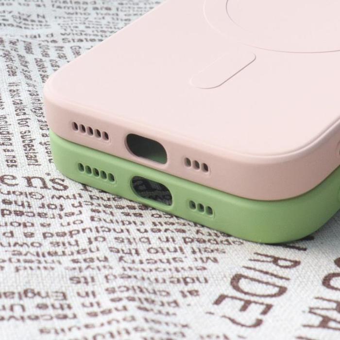 OEM - iPhone 14 Pro Max Mobilskal MagSafe Silikon - Rosa