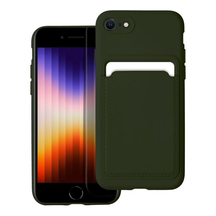 Forcell - iPhone 7/8/SE (2020/2022) Skal Forcell Korthållare - Grön